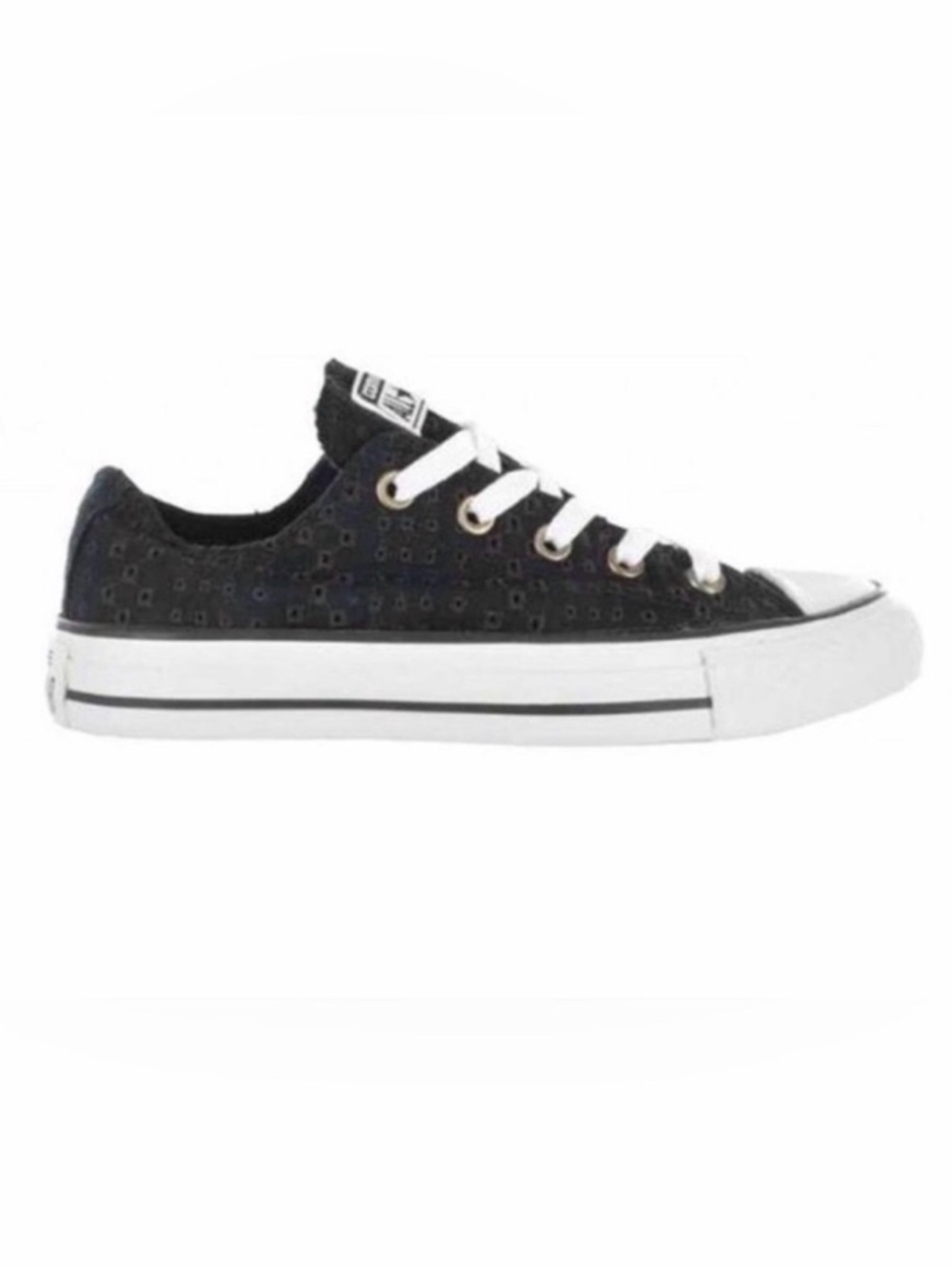 NWOT Eyelet Unique Black Super Cute Chuck Taylor Ox Converse